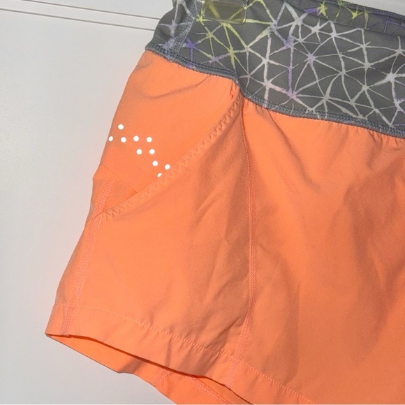 Zella Speedster Active Athletic Running Shorts Small Orange/Gray Brief Lining - Picture 5 of 13